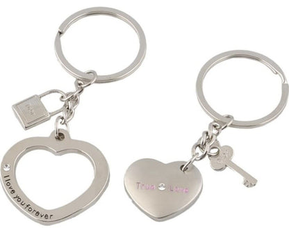Valentine’s Couples Keyring Love Metal heart Gift Bag Girlfriend Boyfriend