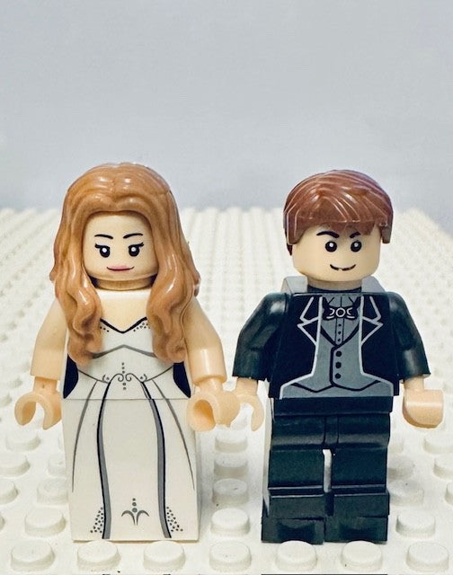 Bride & Groom Wedding Figure couple mini blocks Cake Topper MR & MR MRS & MRS