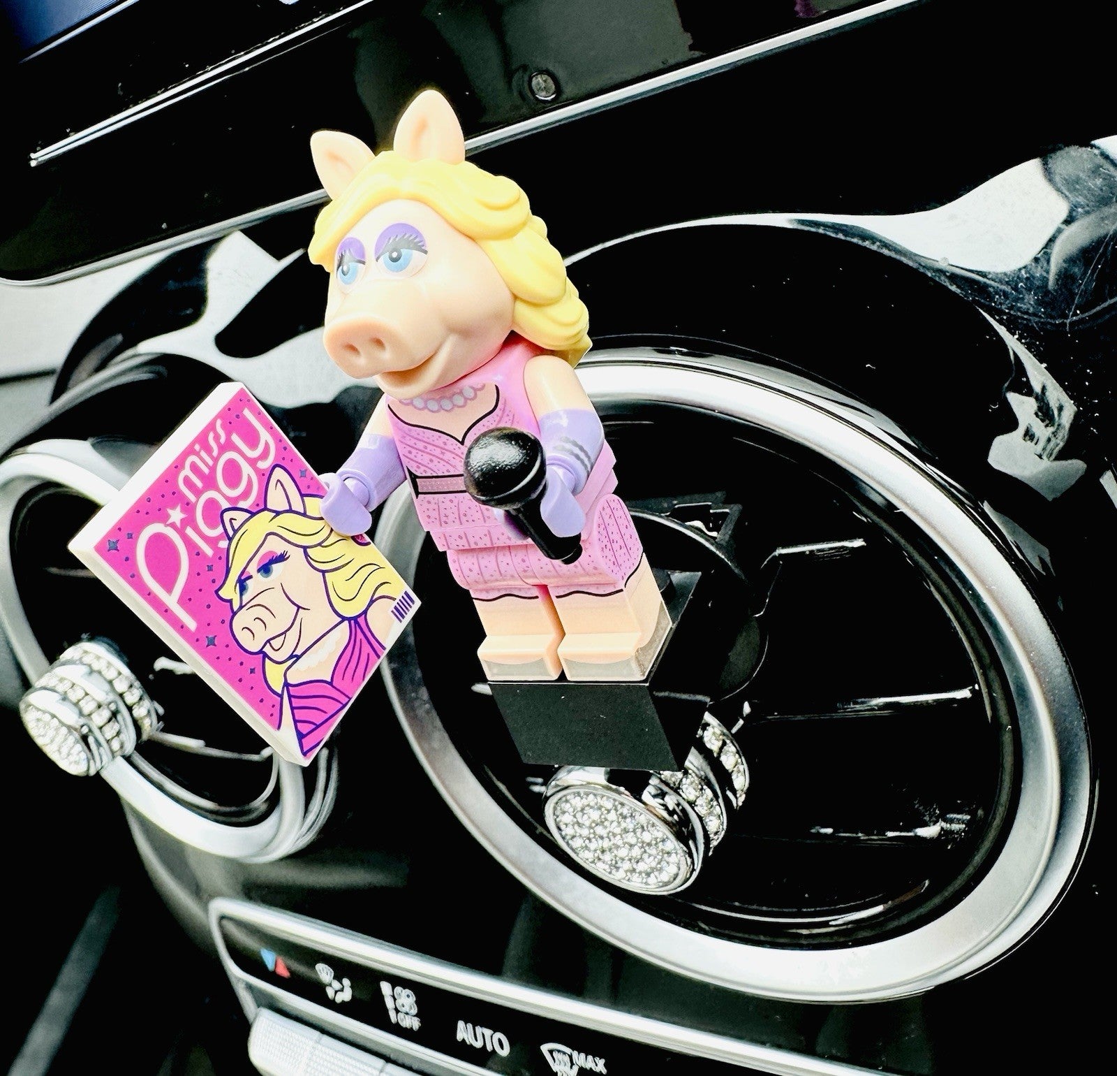 The Muppets Kermit Custom Lego Car Air Freshener Mini Figure Clip Vent  71033