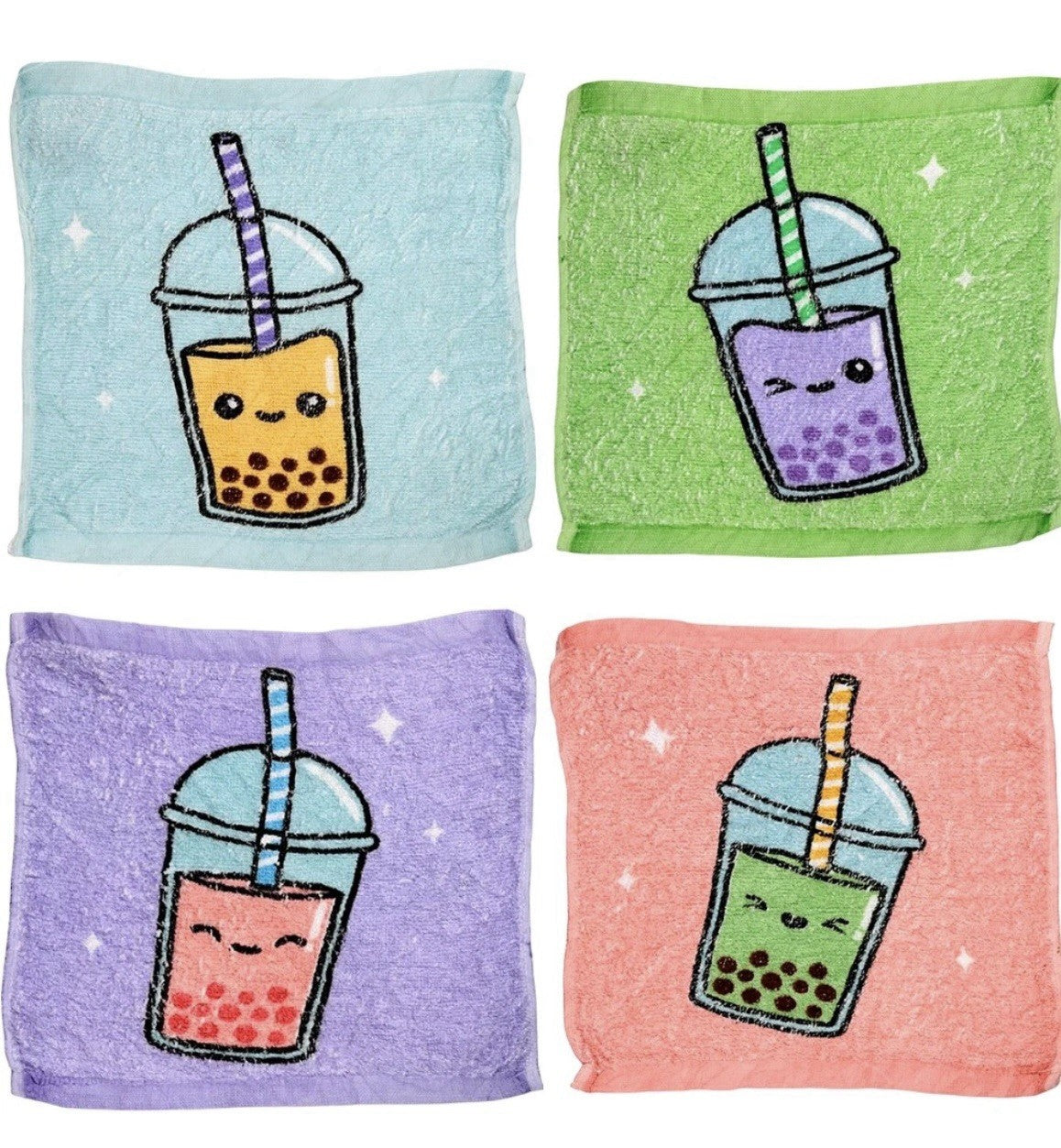 Bubble Tea Magic Flannel Kawaii Gift Xmas Travel Towel Stocking Filler