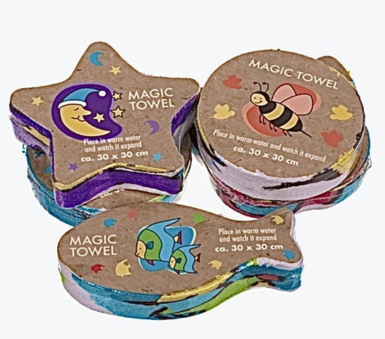 ANIMALS  MAGIC FLANNEL TOWEL FACE CLOTH BATH TRAVEL CAMPING KIDS FUN COTTON GIFT