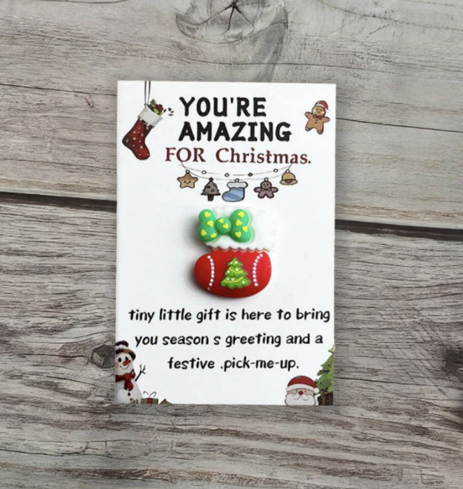 Christmas Gift Pocket Hug Your Amazing Santa Reindeer In Card Gift Secret Santa