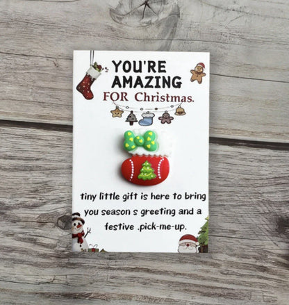 Christmas Gift Pocket Hug Your Amazing Santa Reindeer In Card Gift Secret Santa