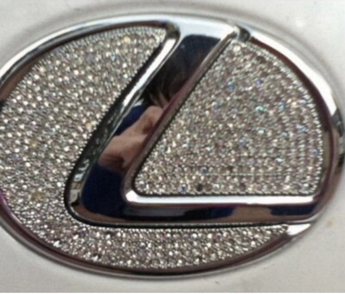 Car Lexus Steering Wheel Trim Rhinestone Crystal Diamond Emblem Sticker Logo