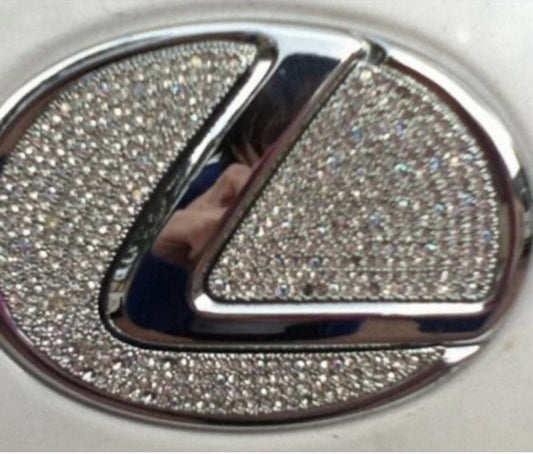 Car Lexus Steering Wheel Trim Rhinestone Crystal Diamond Emblem Sticker Logo