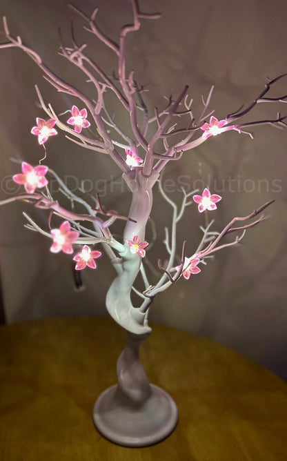 FLOWER VALENTINE HEARTS LED PINK WIRE LIGHTS BATTERY OPERATED 1.24 M x 12 LED 🌸