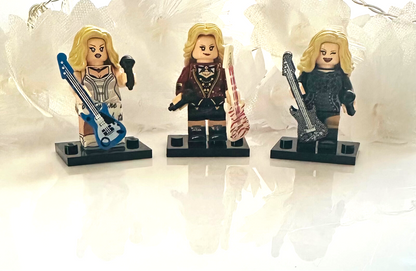 Cute Taylor Inspired 3D Mini Figure On Stand Eras Gift Cake Topper Brick