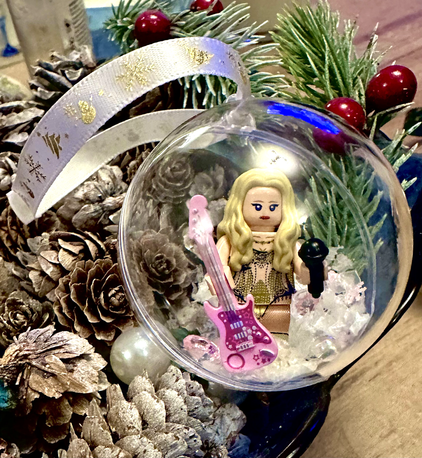 Christmas Taylor Mini Figure Bauble Hanging Snowflake Tree 3D Eras Tour Handmade