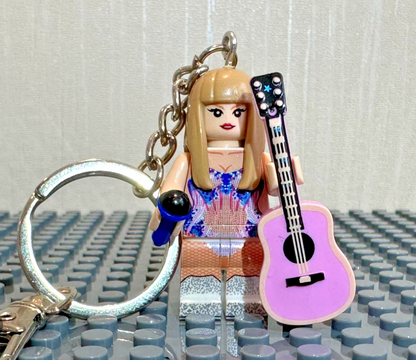 Cute Taylor Inspired 3D Mini Figure Keyring Keychain Eras Gift Music Pop Singer