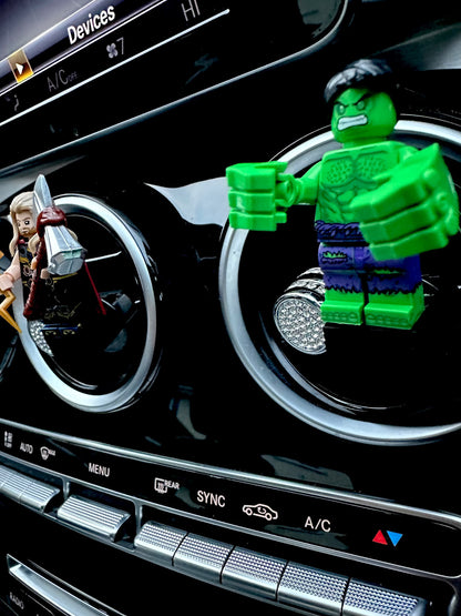 Marvel Hulk Thor Air Freshener Mini Figure Car Clip Vent Scent Fathers Day Gift
