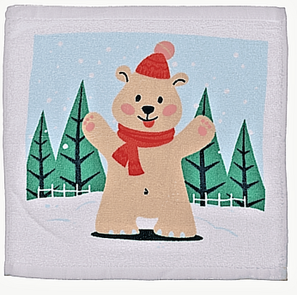 Snow Penguin Xmas Magic Flannel Face Towel cloth Kids Bath Wash Gift Christmas