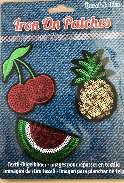 3 Sequin Motif Badges Clothes Fabric Patch Embroidered iron sew Appliqué Design
