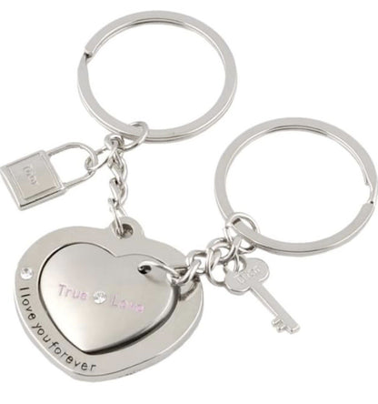 Valentine’s Couples Keyring Love Metal heart Gift Bag Girlfriend Boyfriend