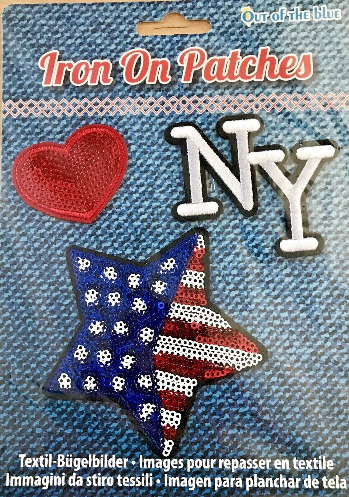3 Sequin Motif Badges Clothes Fabric Patch Embroidered iron sew Appliqué Design
