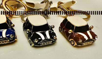 Mini Cooper Car Keyring Key Chain Gift Blue/Red/Black/Wine Rhinestone Metal Gift