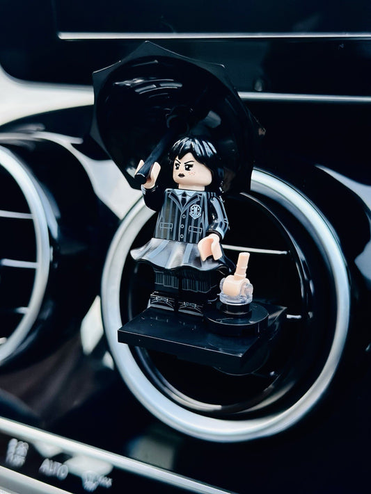 Wednesday Car Air Freshener Figure Halloween Mini Clip Vent Scent