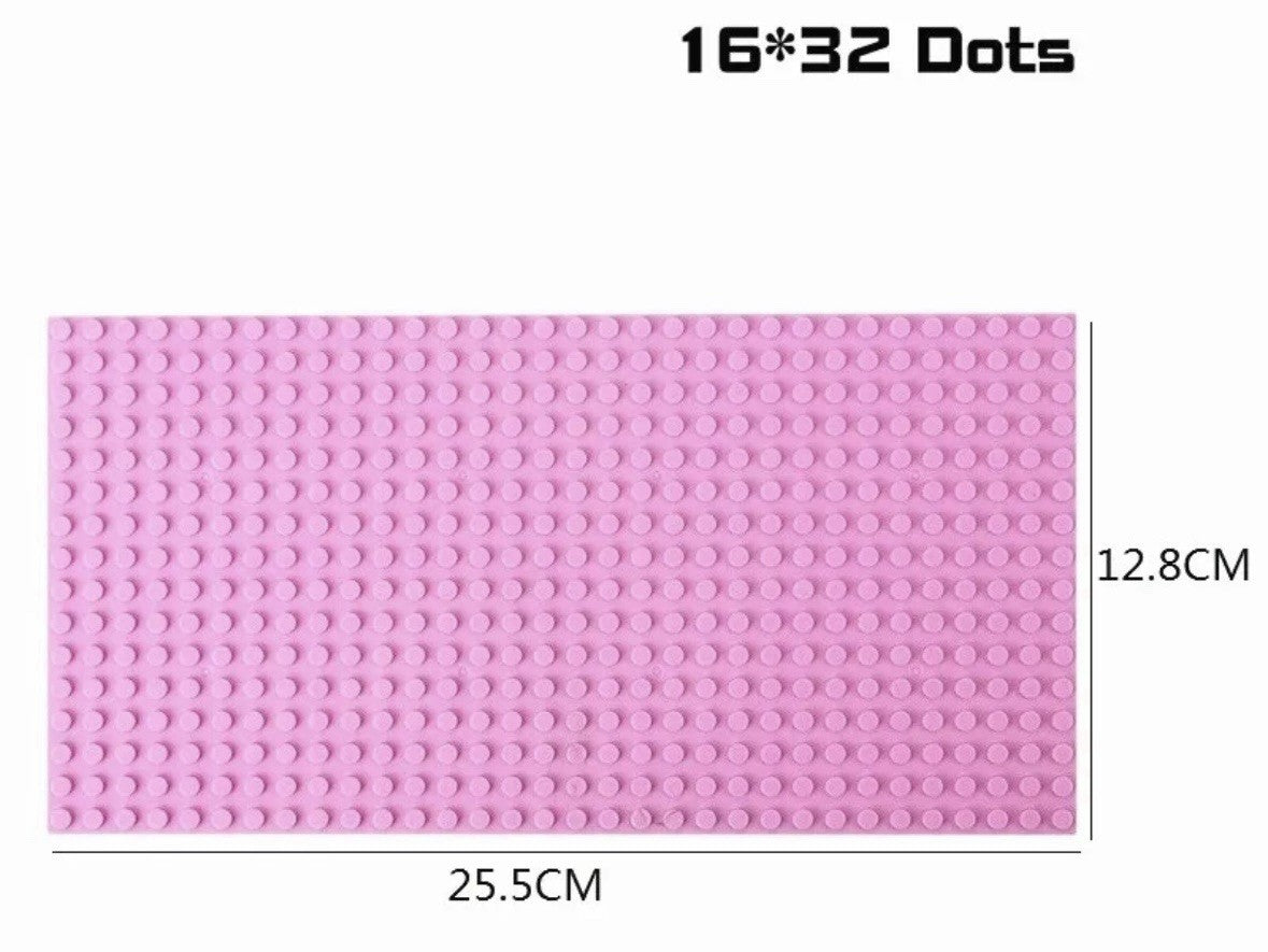 2 X Pink Base Plate 16 x 32 Dots Building Blocks Compatible With Most Brands