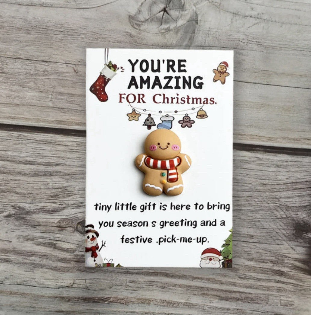 Christmas Gift Pocket Hug Your Amazing Santa Reindeer In Card Gift Secret Santa