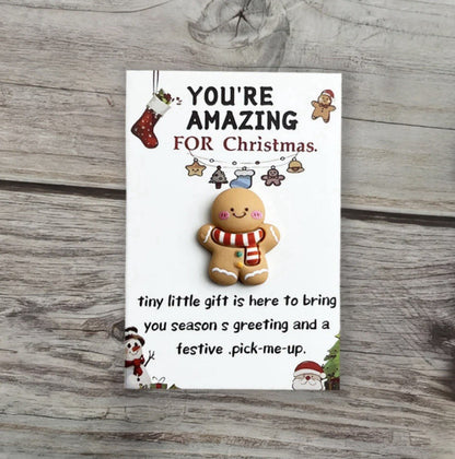 Christmas Gift Pocket Hug Your Amazing Santa Reindeer In Card Gift Secret Santa