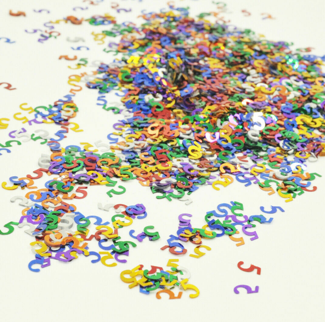 Multicolour Birthday Party Table Confetti Decorations Age 2,3,4,5,6,7,8,9,10 80 