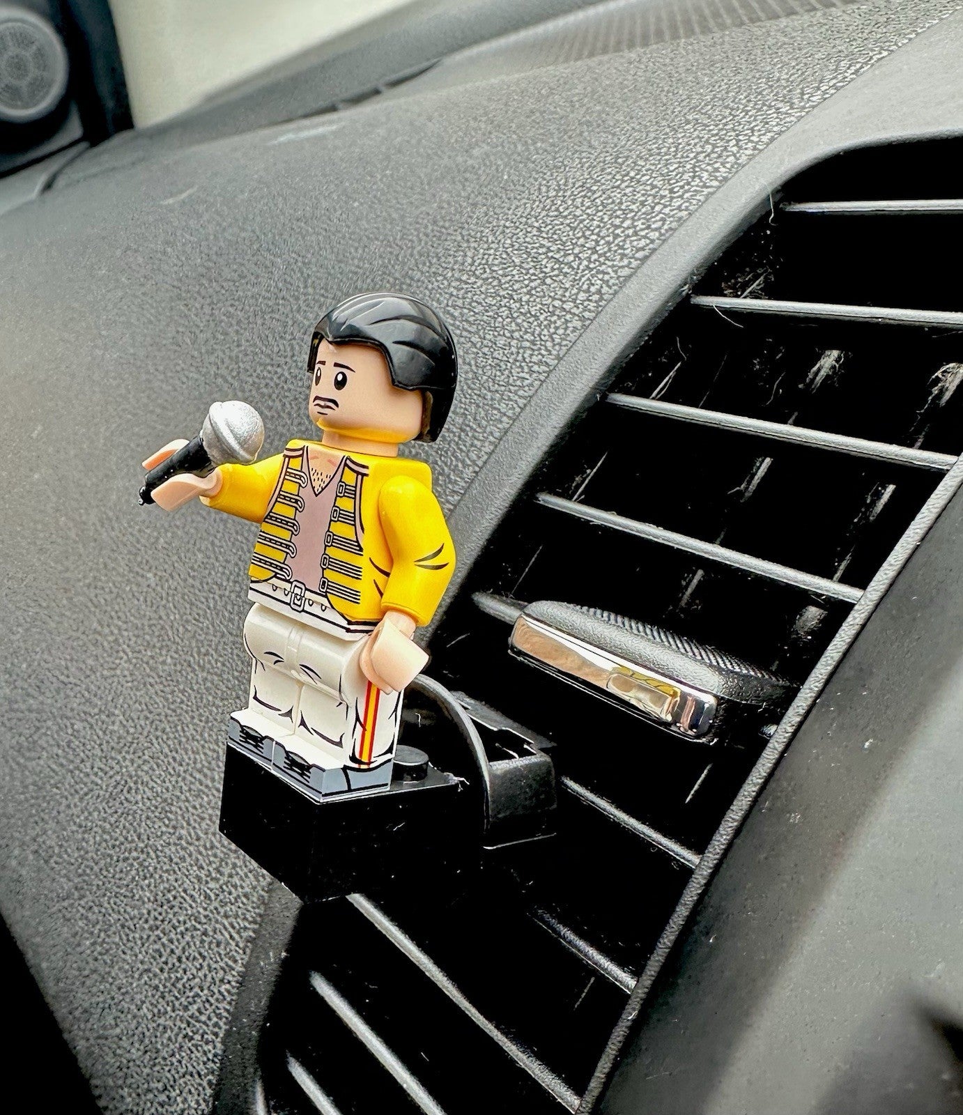 Freddie Mercury Car Air Freshener Figure Mini Clip Vent Queen Scent