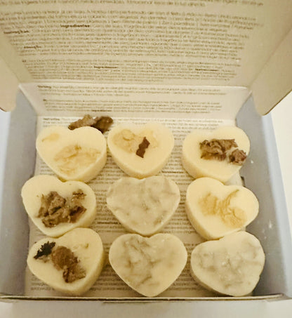 Baby Powder Linen & Rose Handmade Soya Wax Melts Set of 9 Peace Of Heaven Boxed.