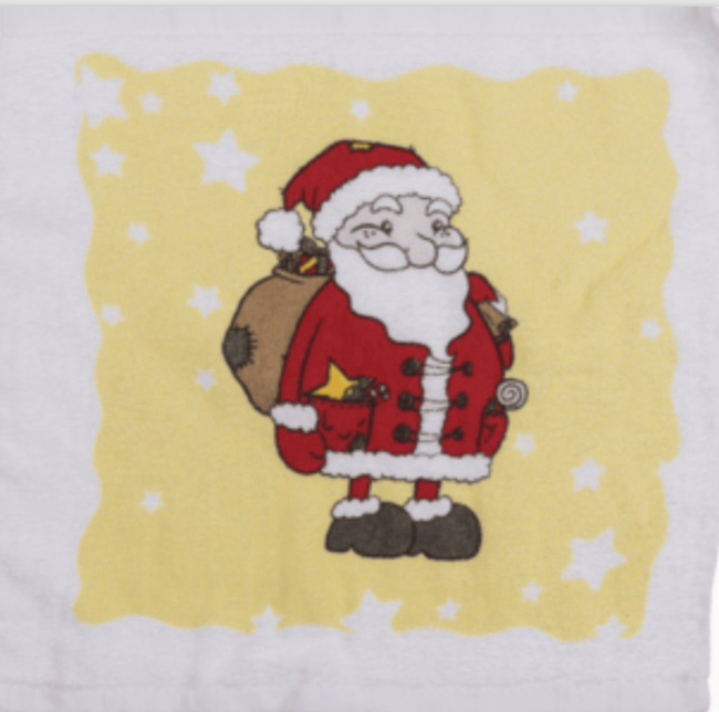 Christmas Magic Flannel Face Santa Rudolph Towel cloth Kids Bath Wash Xmas