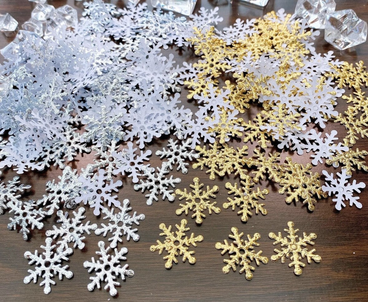Snowflakes Christmas Confetti 20mm Table Sprinkles Party Decorations Xmas 300pcs