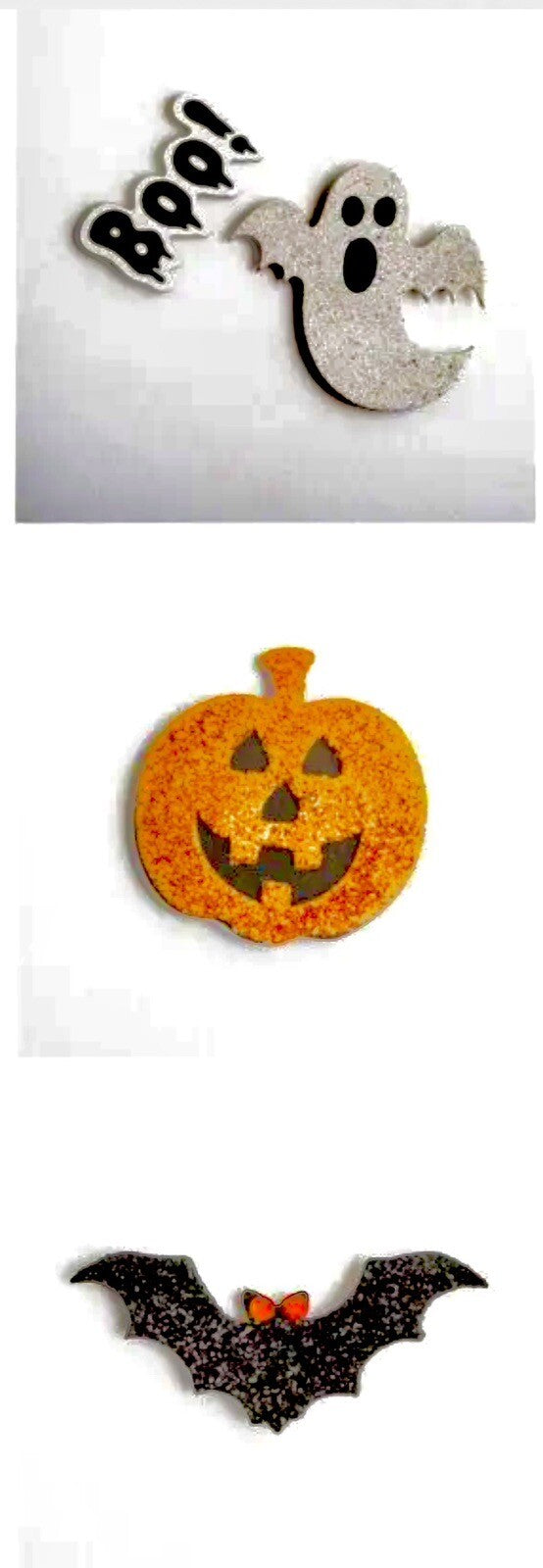 Ghost Glitter Halloween Stickers Kids Boo White Embellishments Craft Cards decor