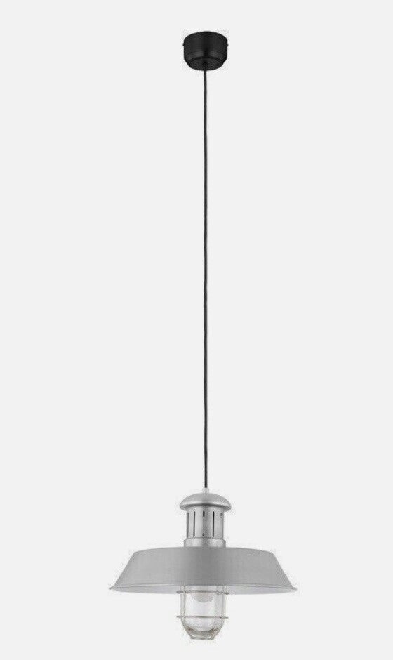B & Q Silver Pendant Light Ceiling  Lamp Fitting (Dia)390mm 6816 E27 Genly