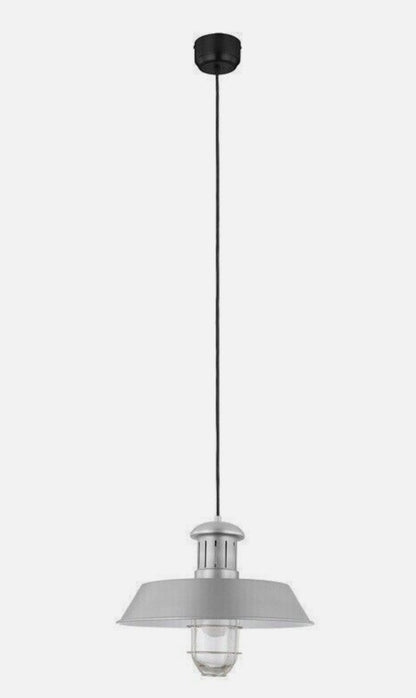 B & Q Silver Pendant Light Ceiling  Lamp Fitting (Dia)390mm 6816 E27 Genly