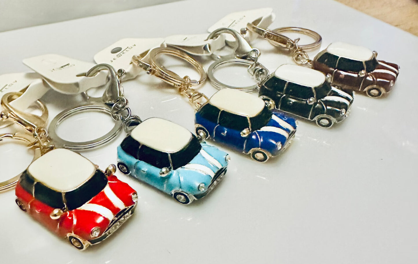 Mini Cooper Car Keyring Key Chain Gift Blue/Red/Black/Wine Rhinestone Metal Gift