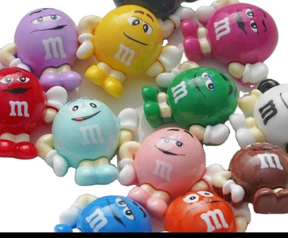 10 X M & M Sweets Candy Flatback Resin Cabochon Embellishment Card Decoration