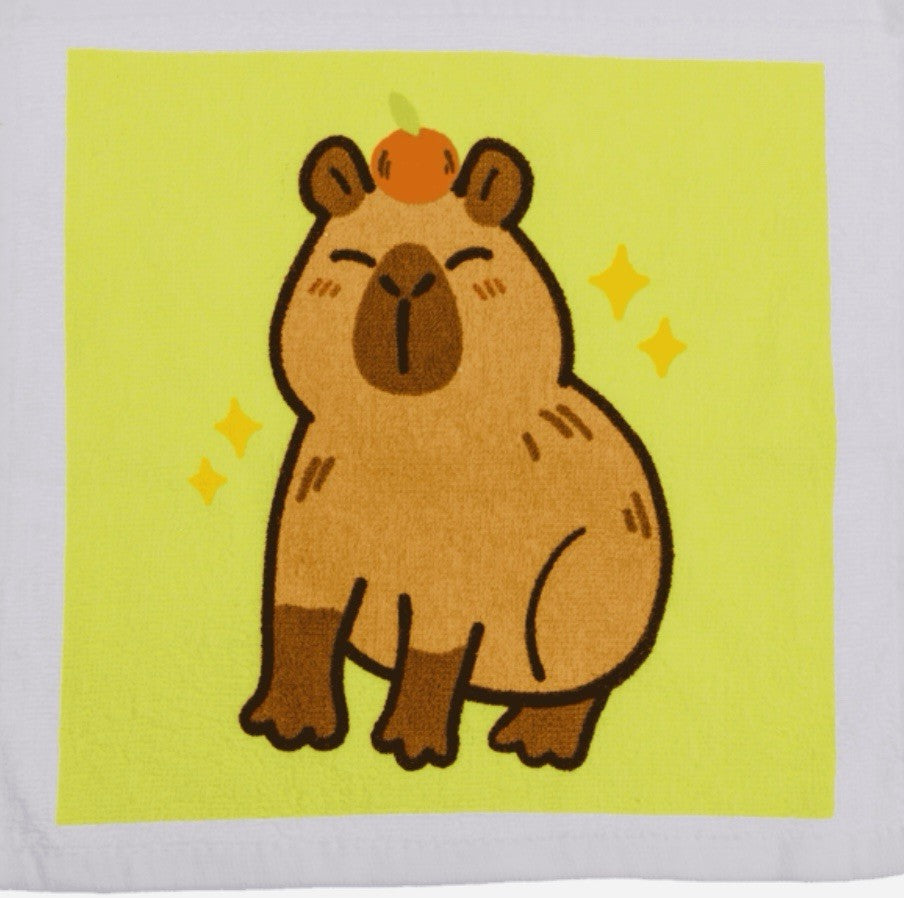 Xmas Capybara Magic Flannel Towel Kids Wash Cloth Bath Animal stocking filler