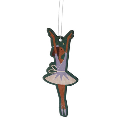 Ballerina Christmas Car Van Hanging Air Freshener Wardrobe Nutcracker Cookie