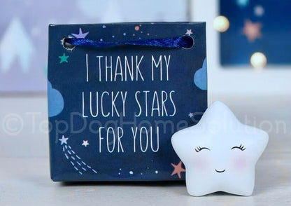 Star Christmas keepsake stone I THANK MY LUCKY STARS FOR YOU Decoration Bag Gift