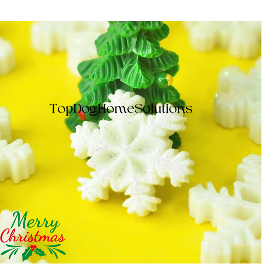 5 SNOWFLAKE CHRISTMAS GLITTER IRIDESCENT WHITE CARD RESIN EMBELLISHMENT CRAFTS
