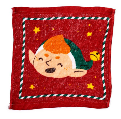 Santa Elf Xmas Magic Flannel Face Towel cloth Kids Bath Wash Gift Christmas