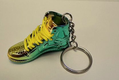 3d nike Sneaker trainer key ring Jordans metallic Mini sports shoe Gift Box High
