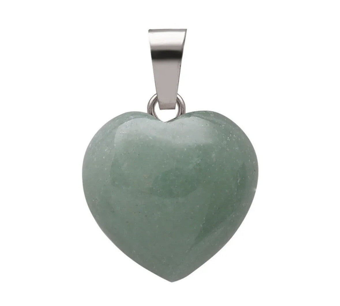 1 X Adventure Pendant Heart Green Chakra Crystal Stone Quartz Reiki Healing Gift