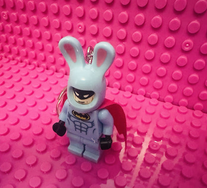 Bunny Rabbit Batman Keyring Pink Fairy Blue Keychain Gift