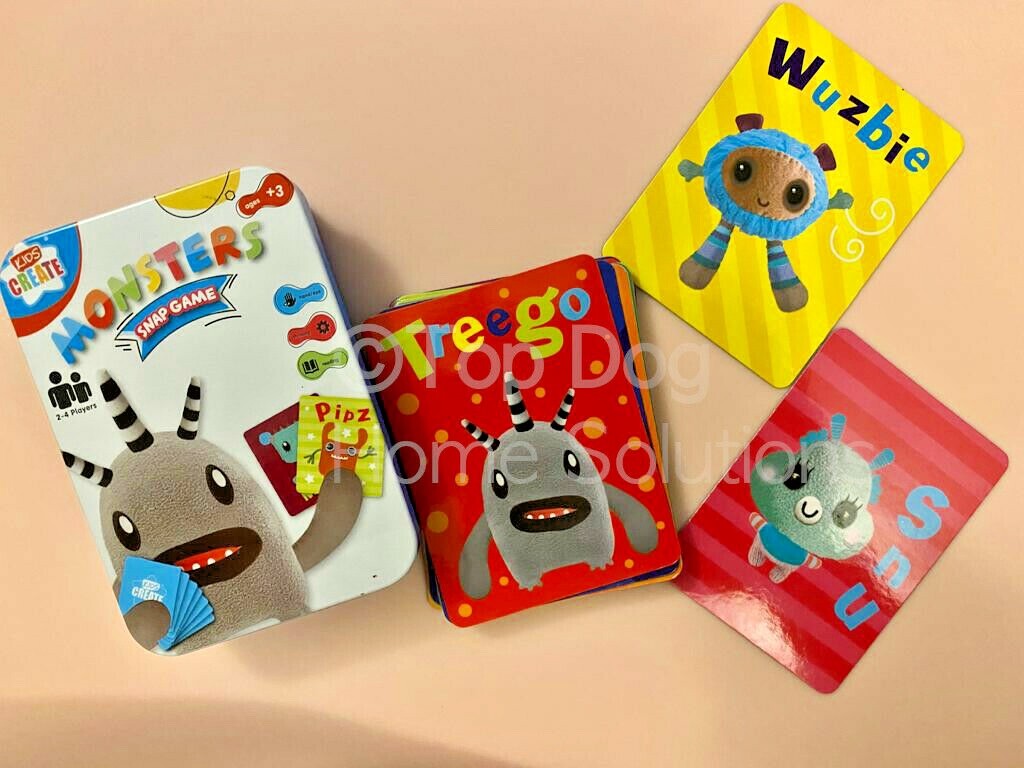 🧚Kids Fairy/ Monster Snap Cards Learn & Play Tin Case Pre school Educational🧚