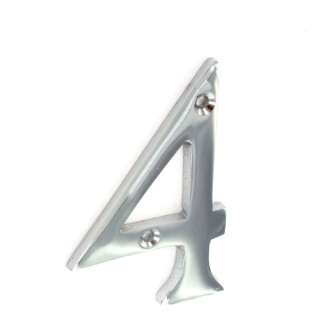 Large Polished Chrome Door Numbers House Flat Shop 3" 75mm Letters Inc Screws
