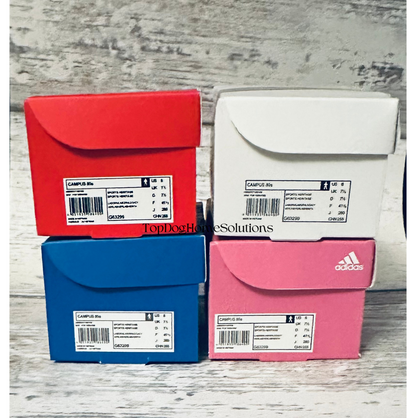 ADIDAS Mini Trainer Sneaker Shoe Box Gift Sport Football Red White Blue Pink