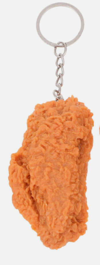 Chicken Nugget Keyring McDonalds KFC Wings Novelty Funny Joke Key Chain Foodie