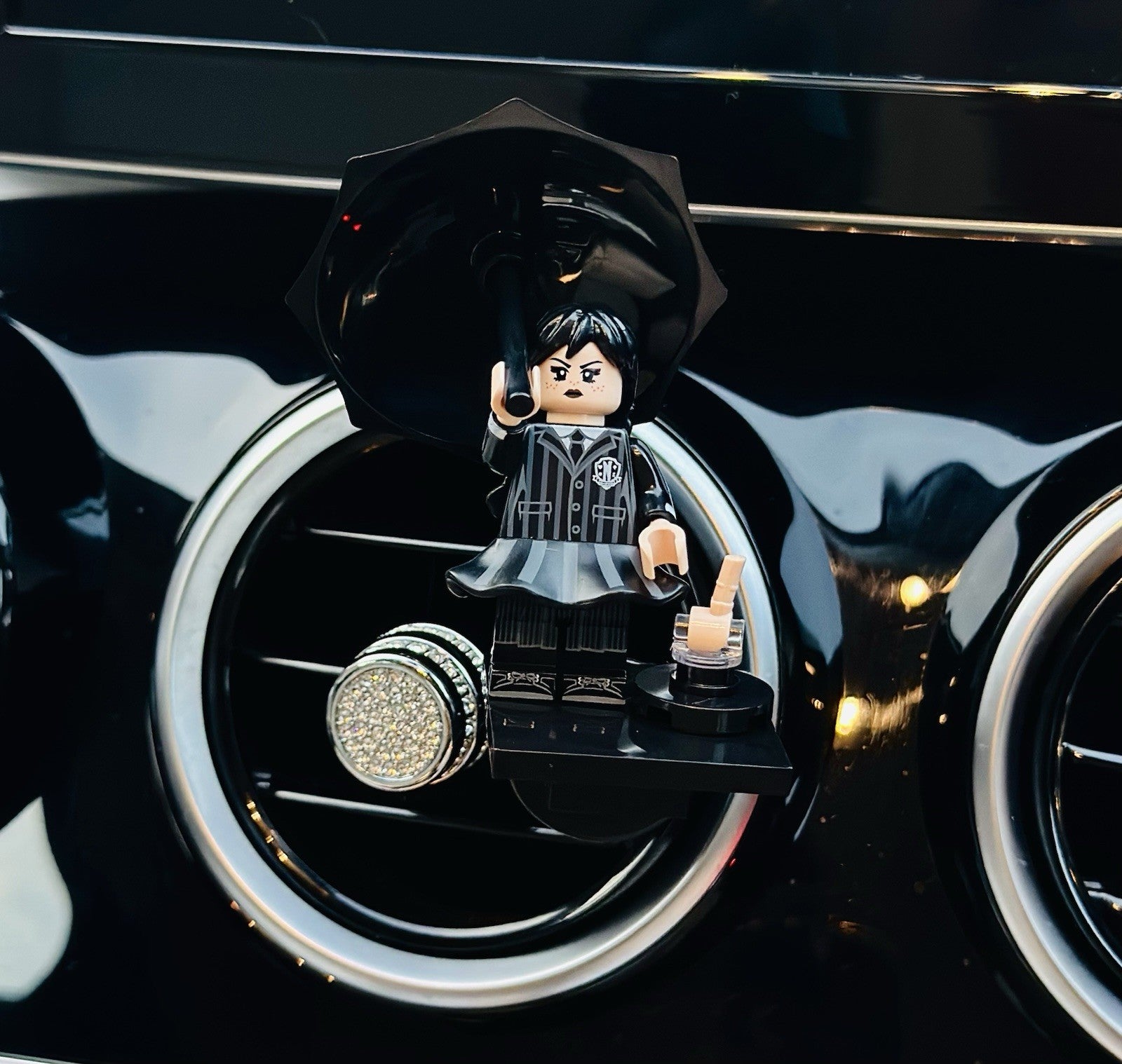 Wednesday Car Air Freshener Figure Halloween Mini Clip Vent Scent