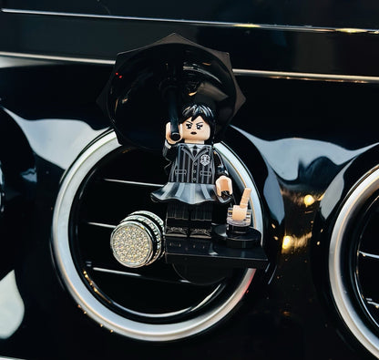 Wednesday Car Air Freshener Figure Halloween Mini Clip Vent Scent