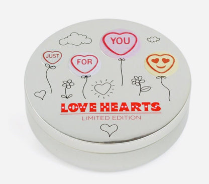 Valentines Day Love Hearts Sweet Tin + Lego Heart Kerings Girlfriend Boyfriend