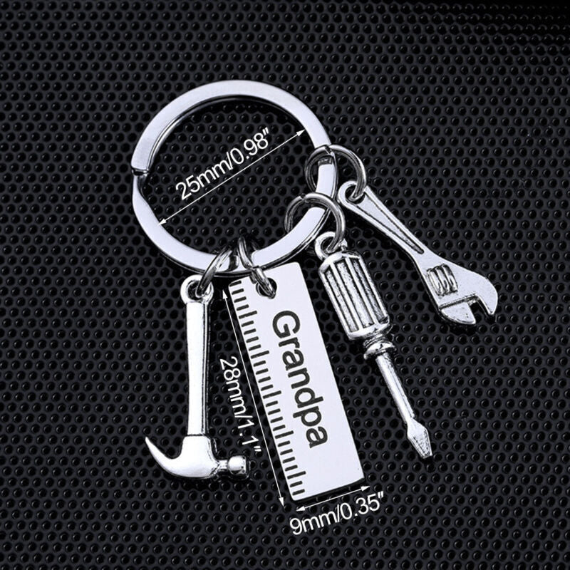 Tools Keyring Gift Dad Grandpa set DIY hammer screwdriver Stainless Steel UK🛠️