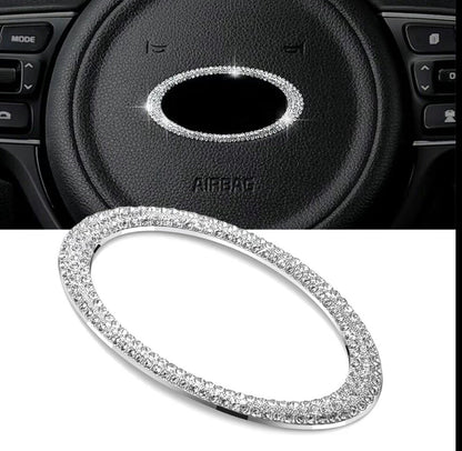 Car Ford Rhinestone Steering Wheel Center Emblem Trim Diamond Sticker Logo